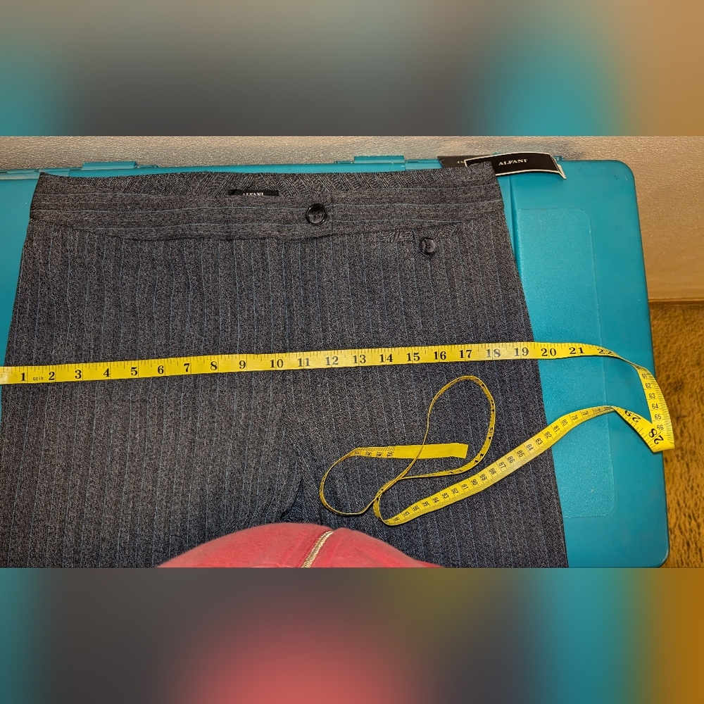 NWT Alfani Charcoal Teal NYC City Pants Size 10 - Picture 8 of 9